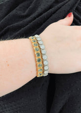 Lia Sophia Cut Crystals Bracelets One Silver and One Gold New With Tags (NWT) - RealThreads